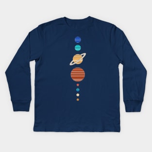 Solar System Planets Kids Long Sleeve T-Shirt